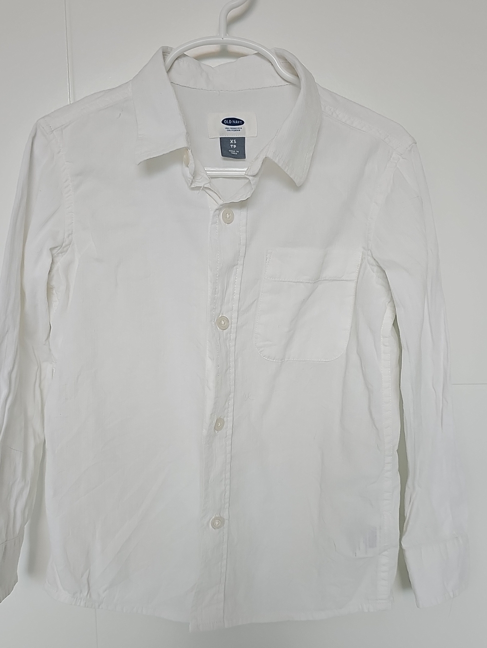 Old Navy White Button Down Dress Shirt Boys Sz XS